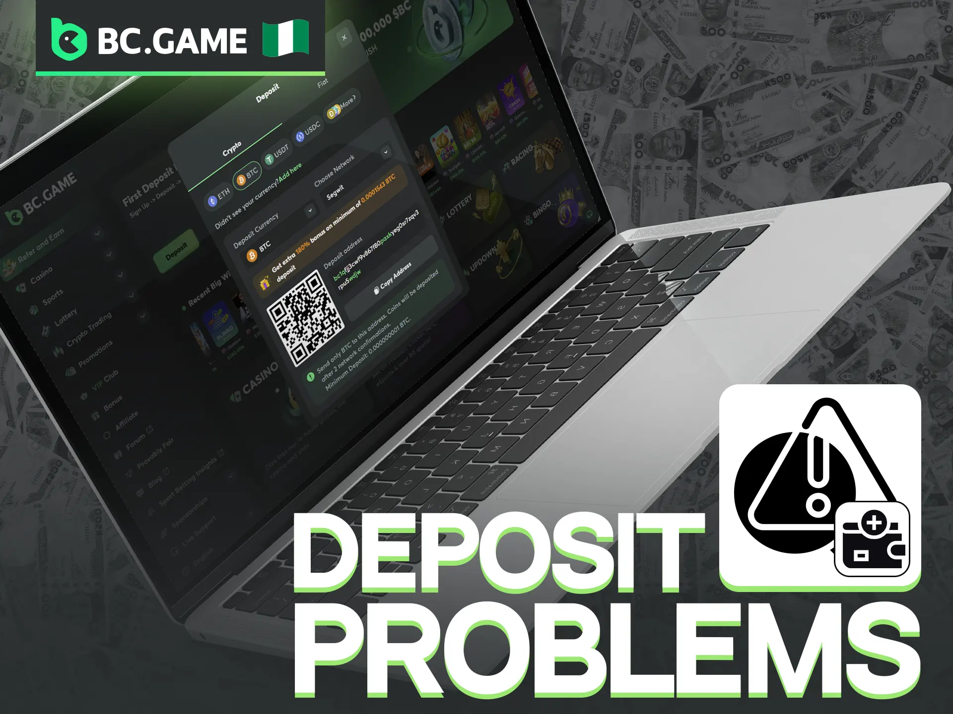 Users have an opportunity to deposit their money without any problems at BC Game.