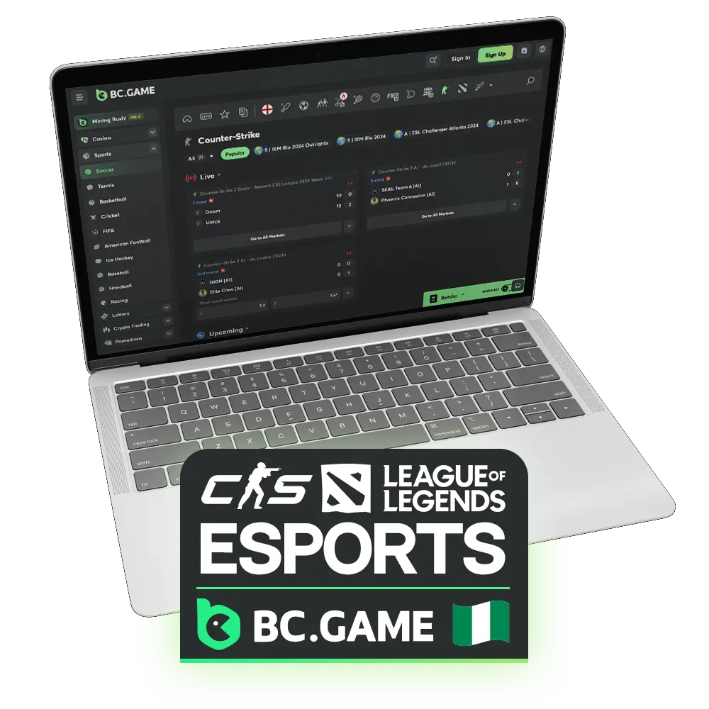 You can get unique experience in esports betting by using BC Game.