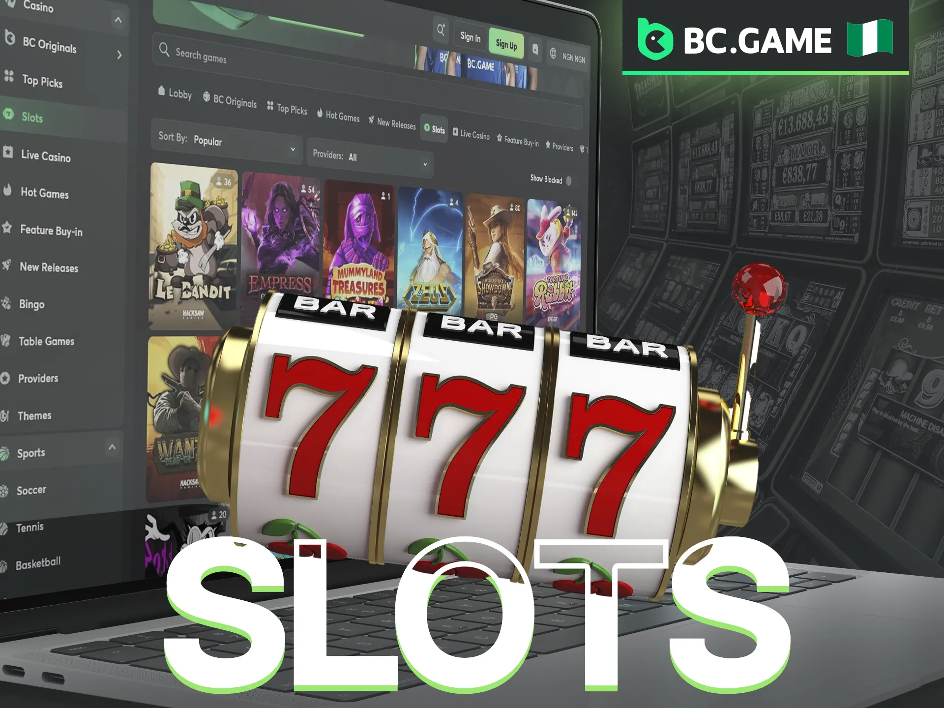 Play slots games at BC Game.