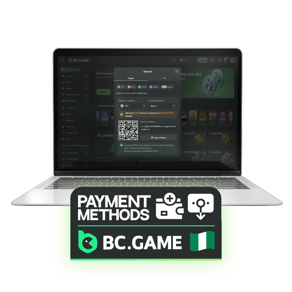 BC Game supports a lot of cryptocurrency payment methods.