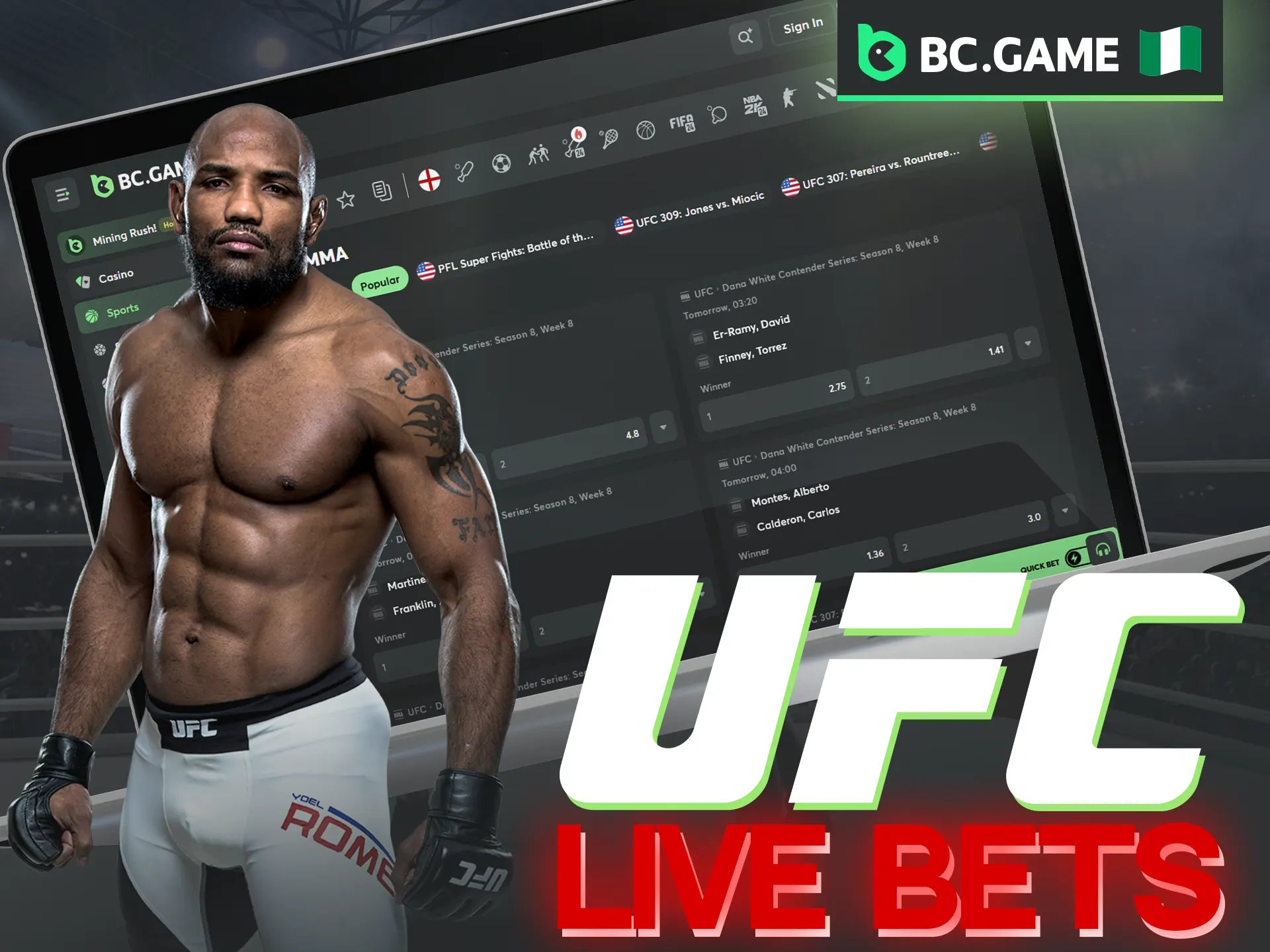 Immediately after registration and account verification you can place bets on the BC Game platform in prematch mode.