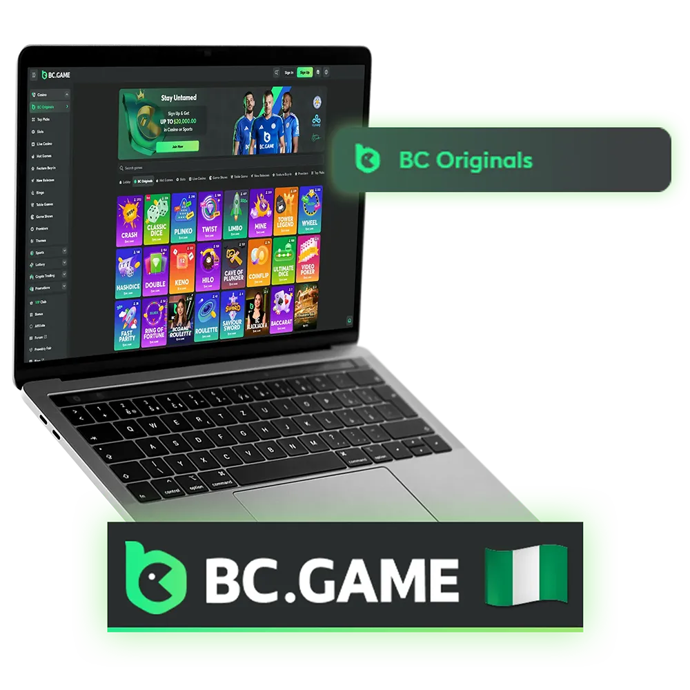 BC Game gives Nigerian users the opportunity to enjoy games in the BC originals section.