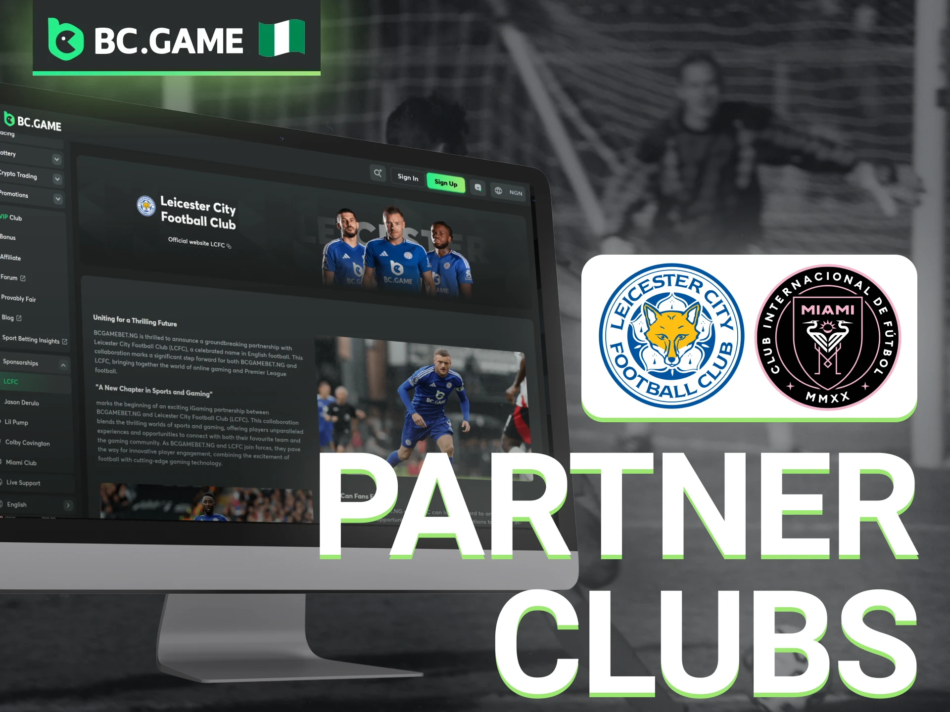 BC Game partners with Leicester City and Miami Club.