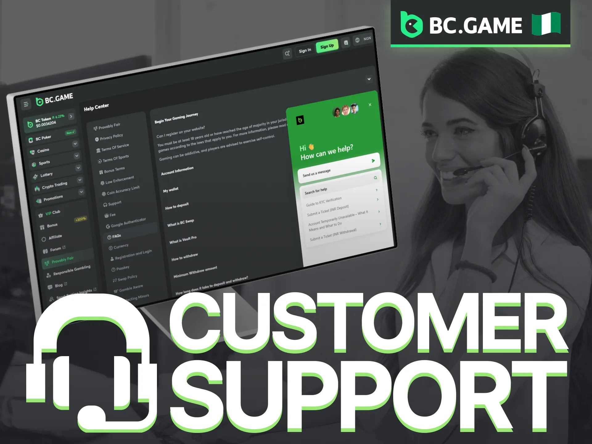In case of any issues you can reach out to BC Game customer service.
