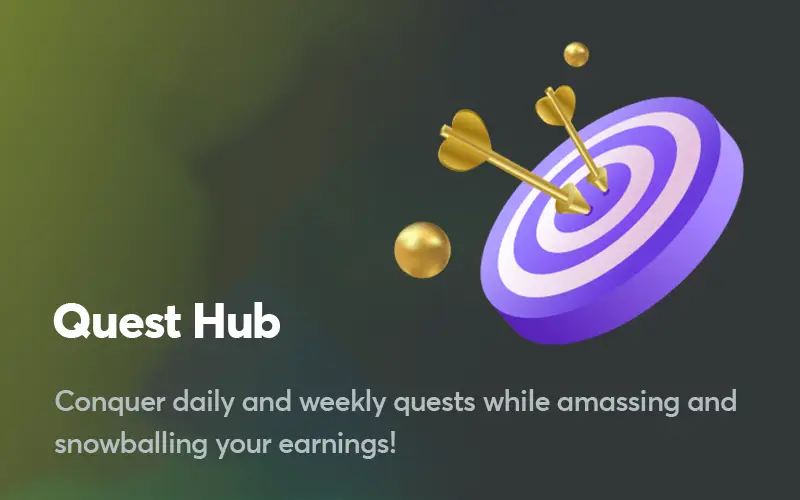 Complete the BC Game quests to receive rewards.