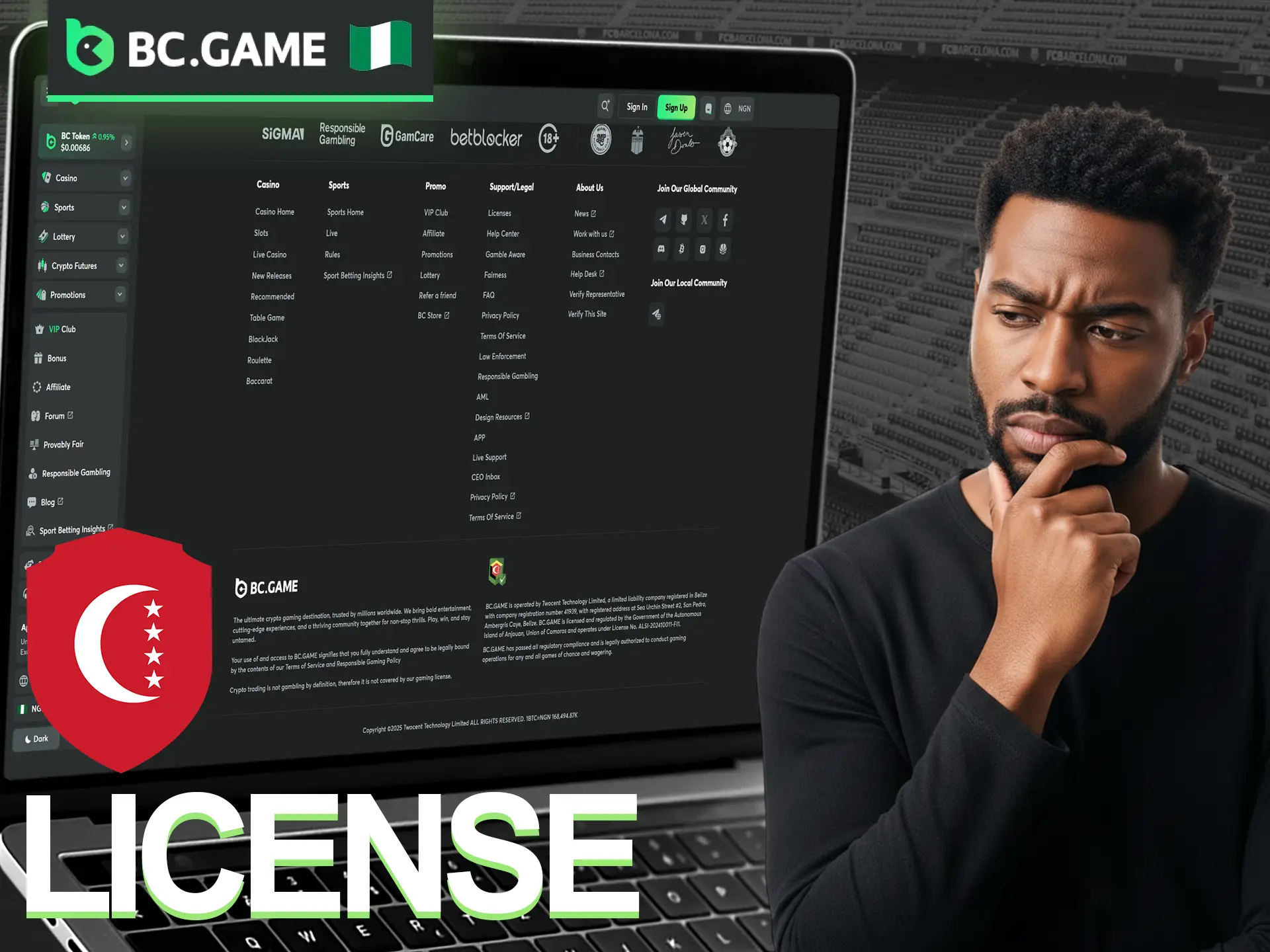 BC Game is licensed by Anjouan for fair play and secure payments.