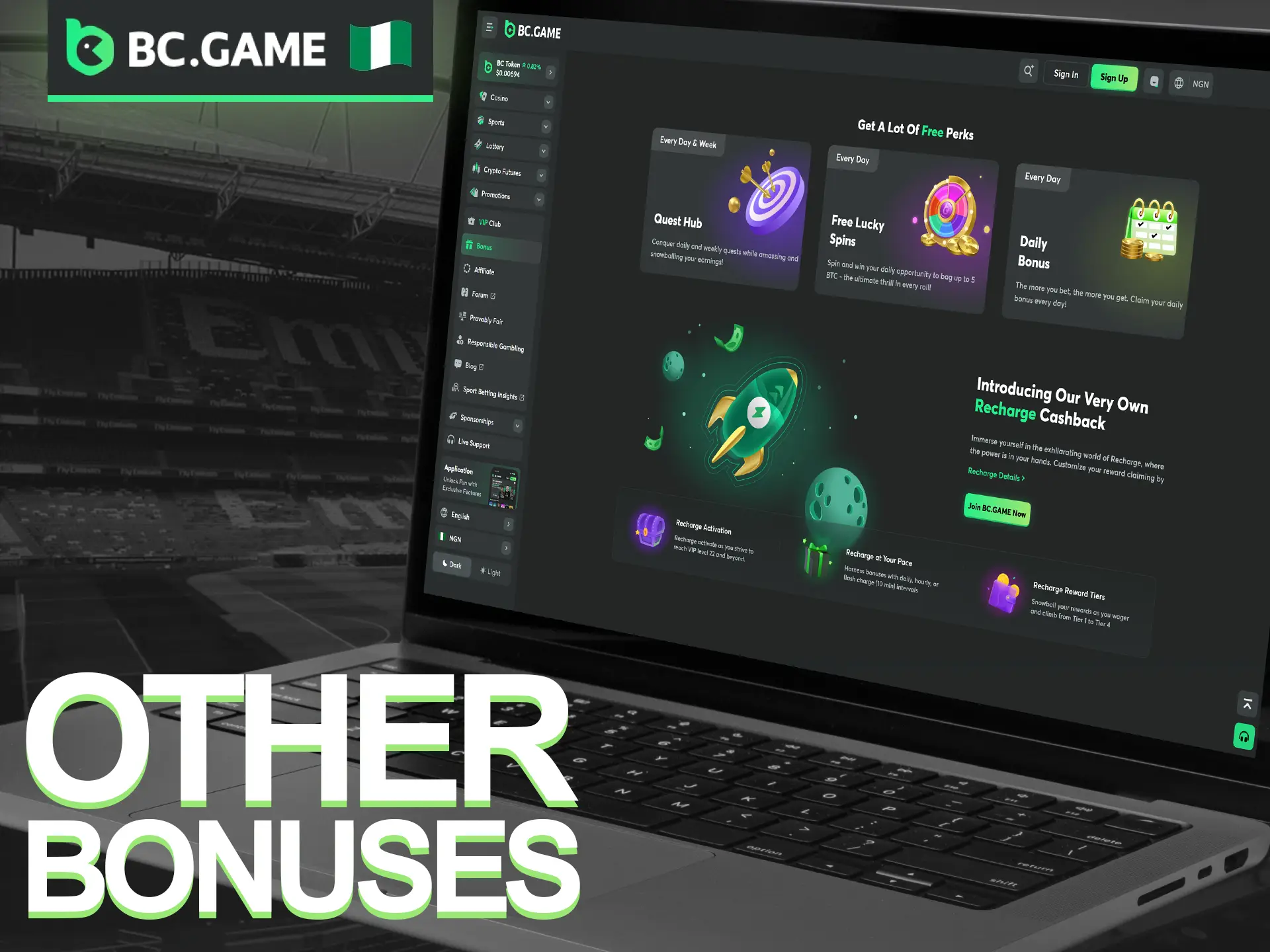 BC Game also offers many other bonuses to increase your winnings.