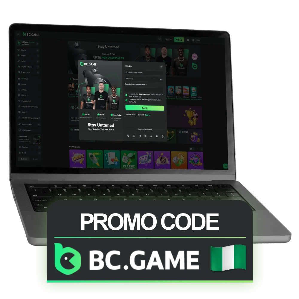 Activate your BC Game promo code on the website or app to receive additional rewards.