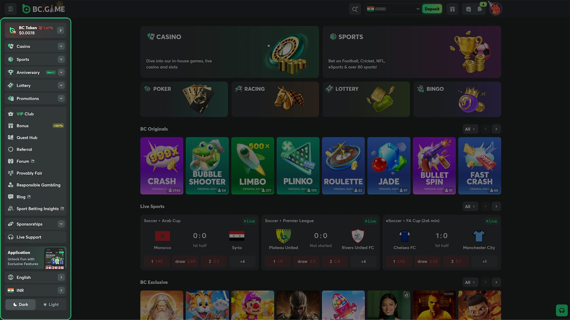 Start using BC Game on your PC.