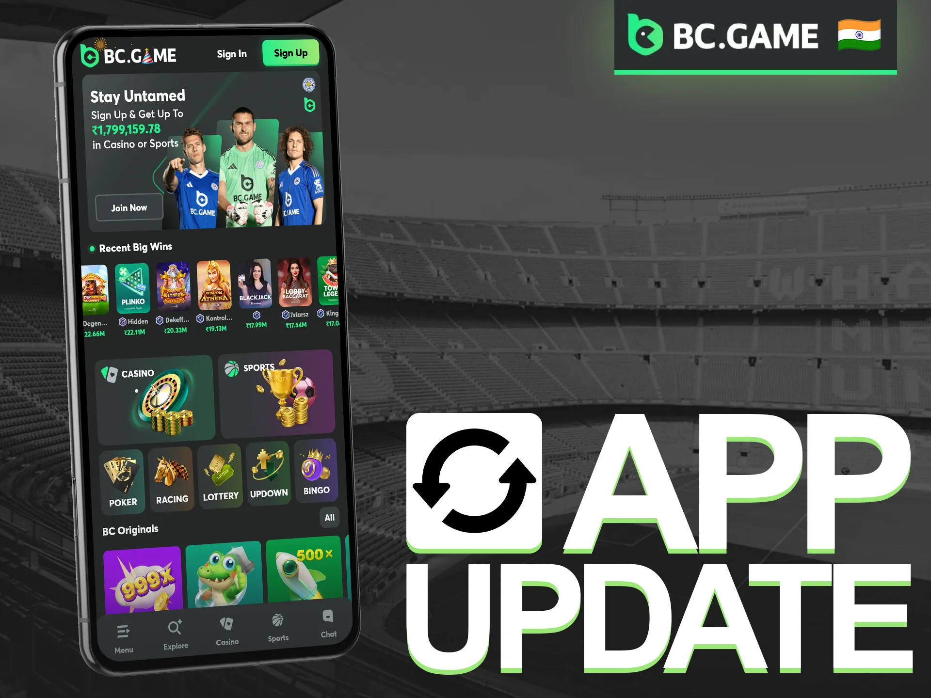 Refresh your browser to always get the latest BC Game updates.