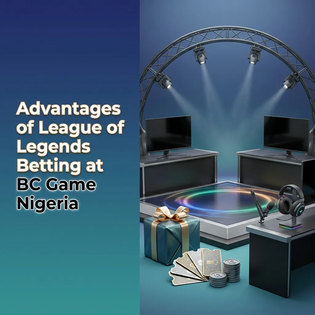 BC Game Nigeria platform showing League of Legends betting features including bonuses, payment options, and mobile app