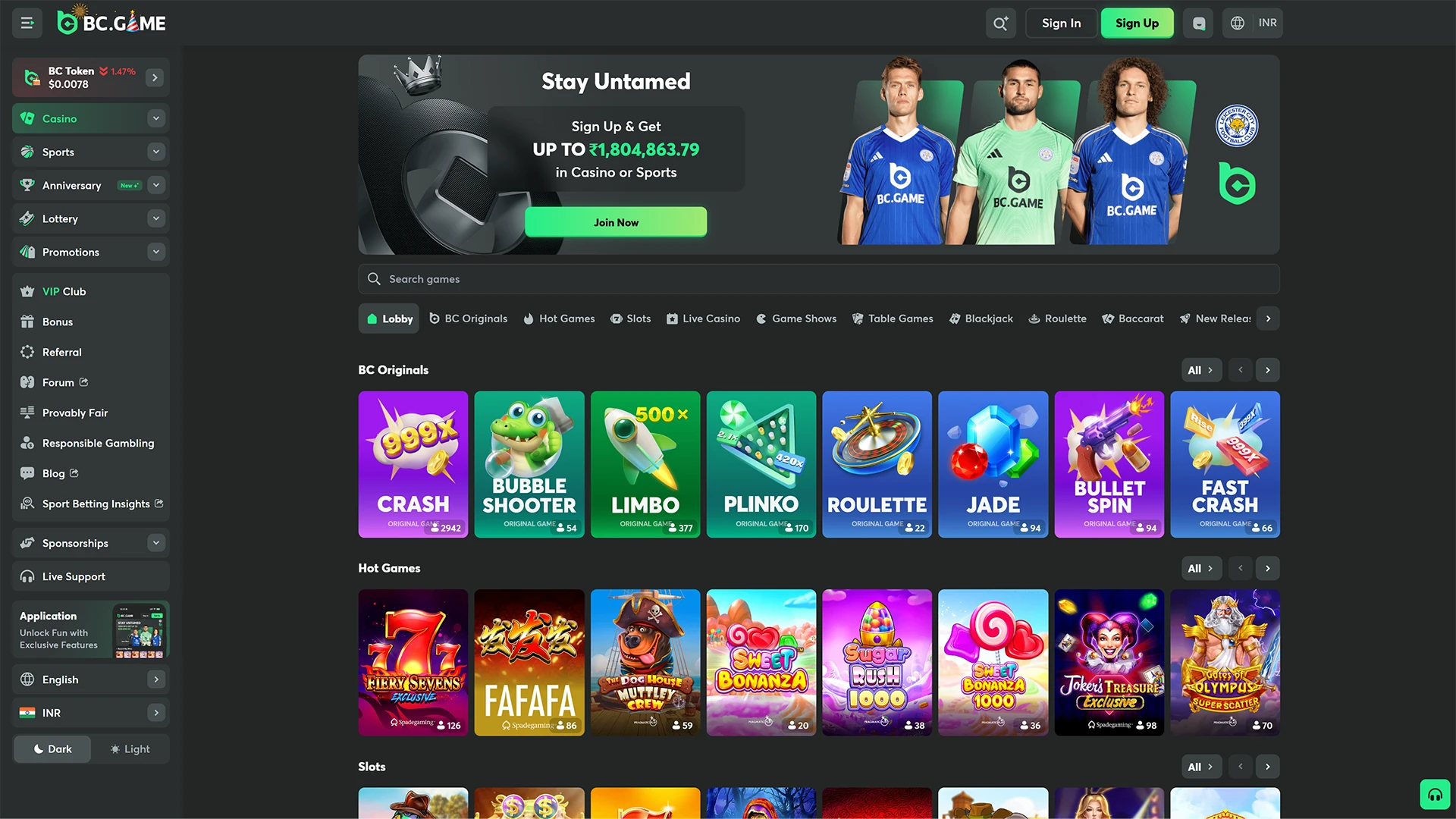 Open the official BC Game website on your PC to access the desktop platform.