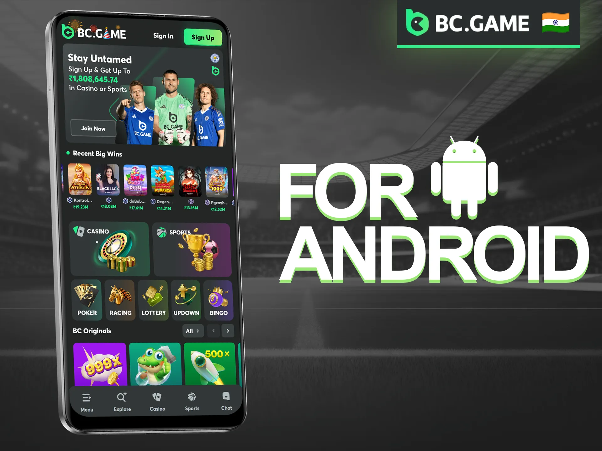Download the BC Game Android app and play your favorite casino games on the go.