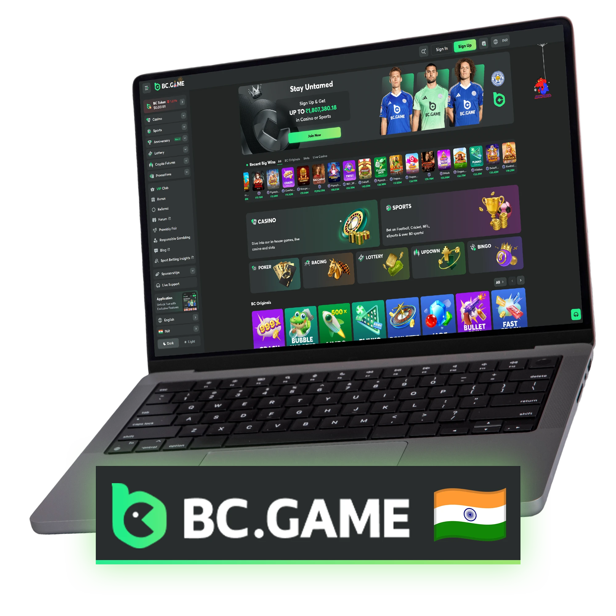 Register at BC Game – Online Casino and Sportsbook in India for the ultimate gambling experience in 2026.