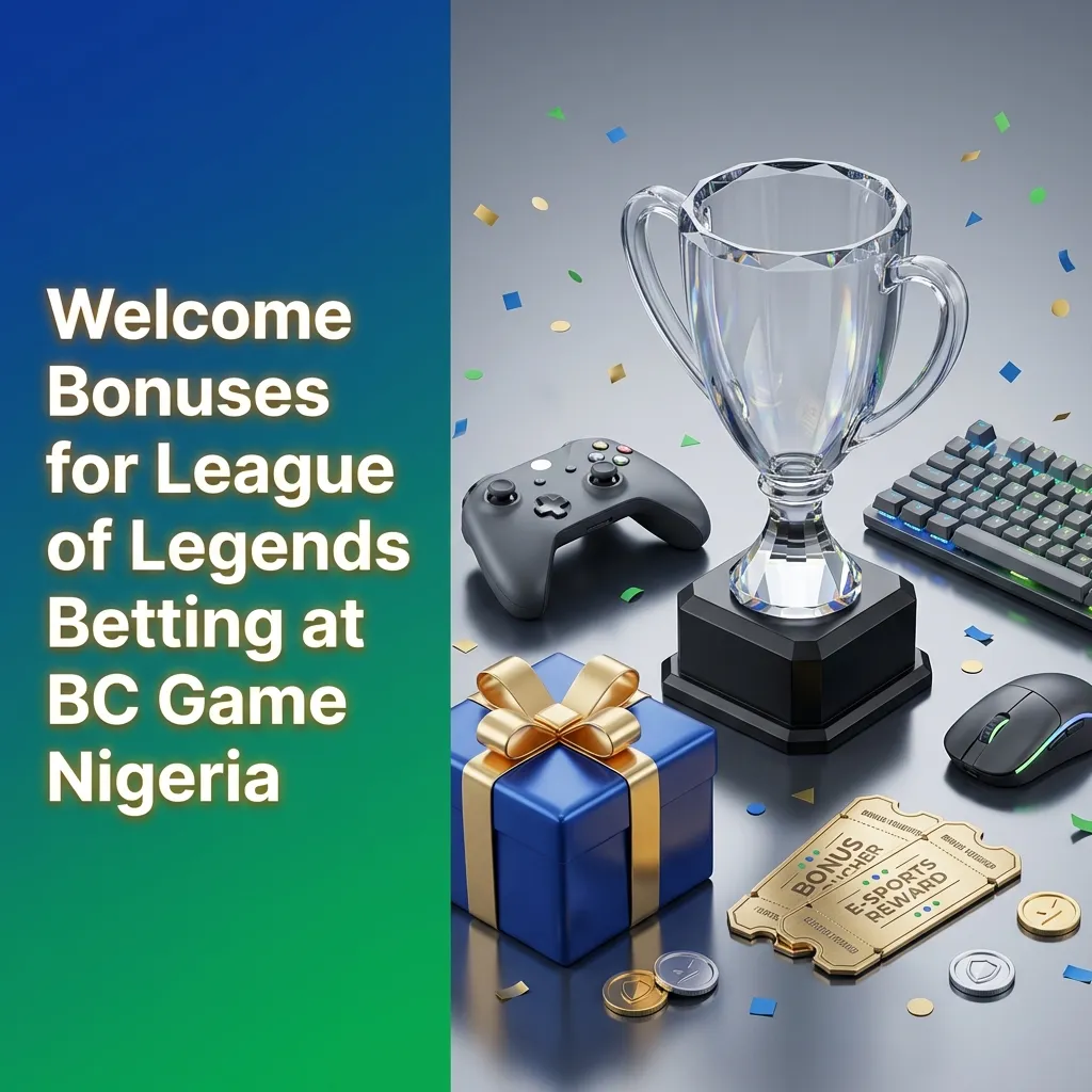 BC Game Nigeria welcome bonus page showing 360% deposit offer for League of Legends esports betting up to NGN 164M