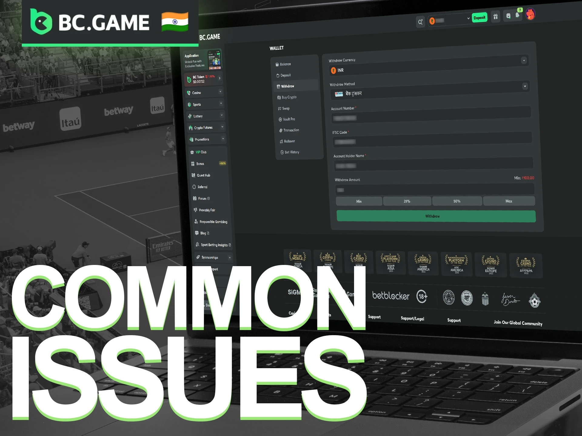 Solve Common Issues When Withdrawing Funds from BC Game to access your winnings.