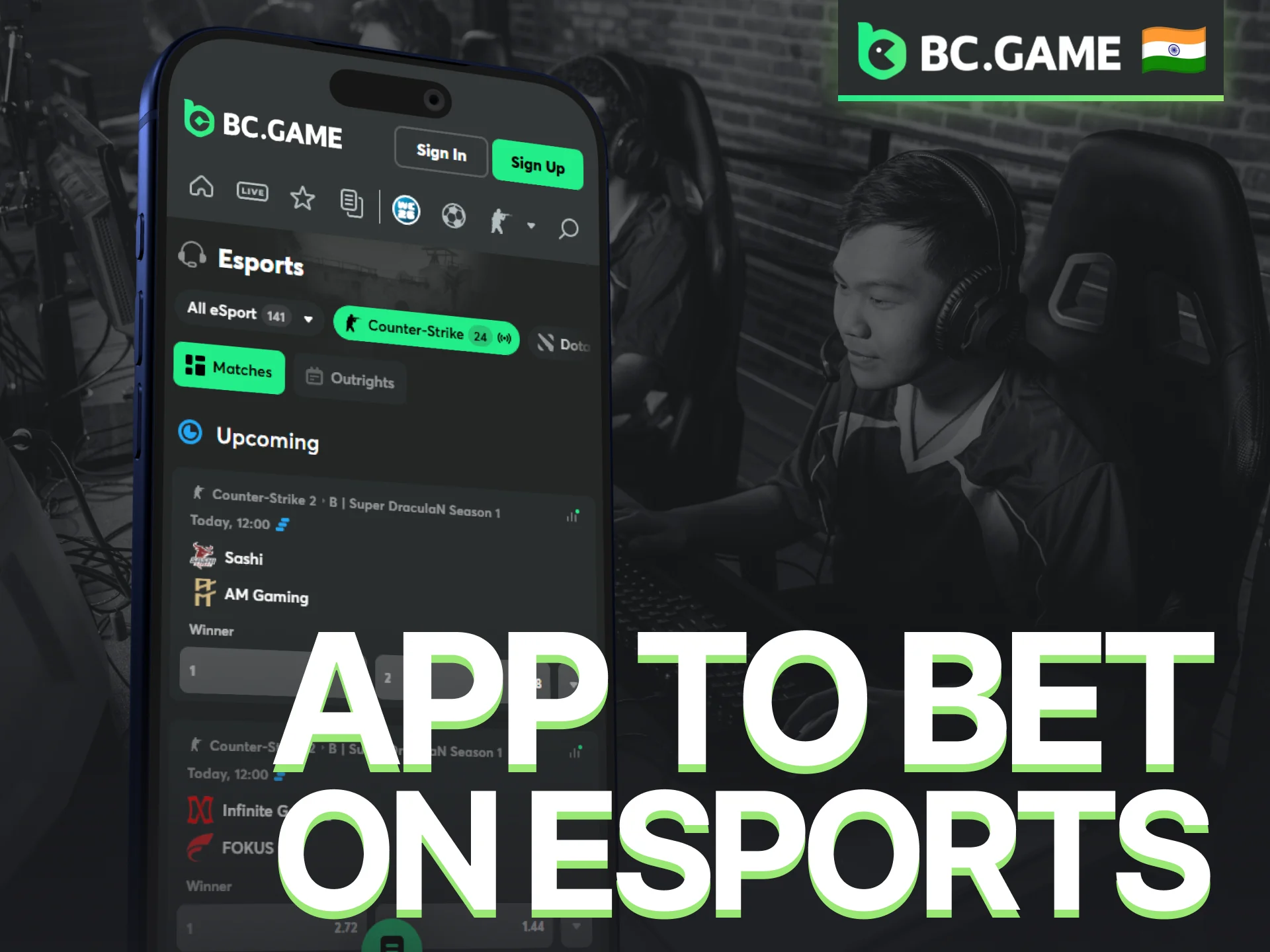 Bet on esports through the BC Game app with convenient mobile access.