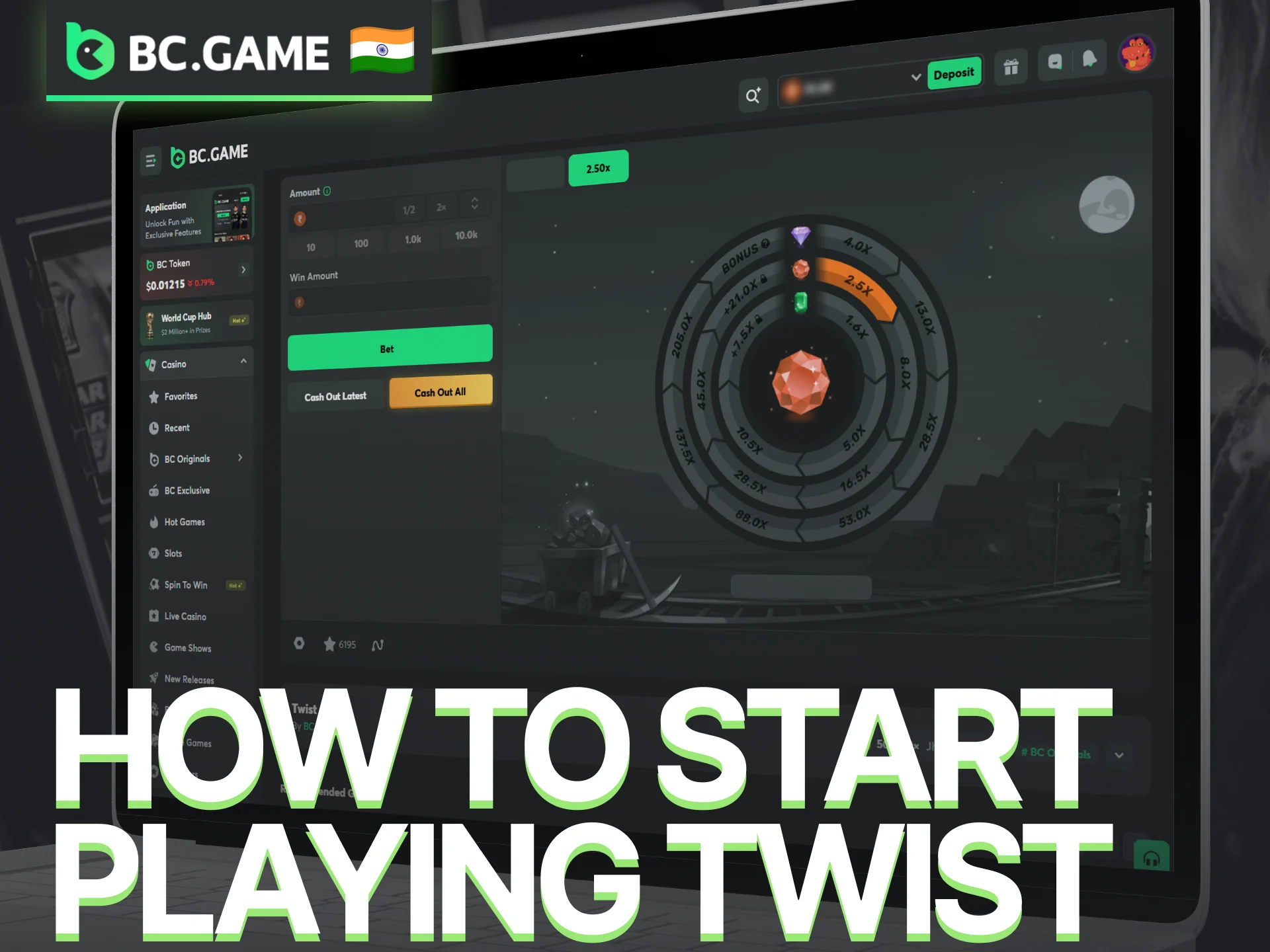 Learn how to start playing Twist on the BC Game platform.