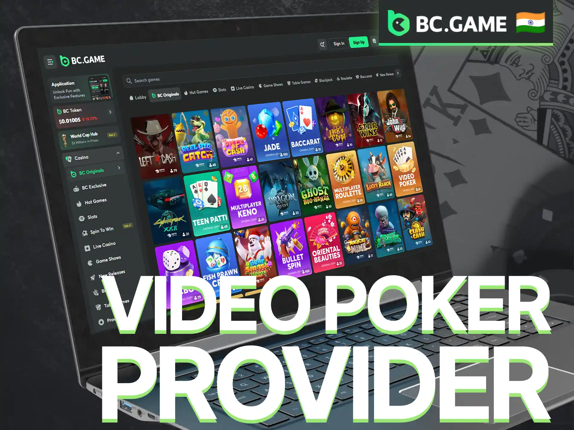 Discover the provider behind the Video Poker games available on BC Game.